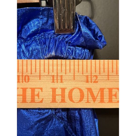 Forte Forte Italy Shiny Pants Jogger Lounge •Women 0/XS• Metallic Blue Parachute - Picture 6 of 14